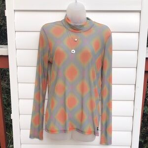 Stussy Multicolor Diamond Pattern Long Sleeve Tee